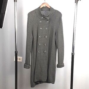 Gap Gray Long Knit Sweater